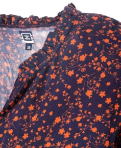 Robe Bleu Nuit Manches Courtes En Viscose Femme -Terre De Marins prod 970 robe ml imprime bleu nuit hindi 666x812 fc7ea0111e0b