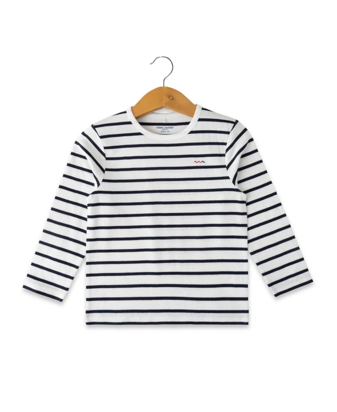 Marinière Garçon éco-conçue Blanc/bleu Marine 3 Marinière Garçon éco-conçue Blanc/bleu Marine