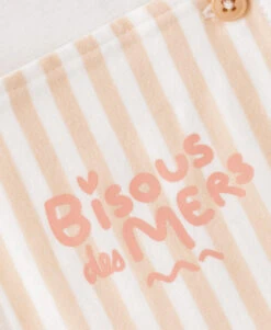 Ensemble Salopette + T-shirt Bébé Rayé Pêche -Terre De Marins prod 9831 salopette courte haut naturel peche efir 666x812 fc7ea0111e0b