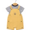 Ensemble Bébé Garçon Salopette Jaune + T-shirt -Terre De Marins prod 9887 salopette courte haut jaune egalon 666x812 fc7ea0111e0b