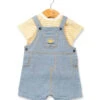 Ensemble Bébé Garçon Salopette Jean + T-shirt -Terre De Marins prod 9894 salopette courte haut bleu egerson 666x812 fc7ea0111e0b