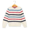 Pull Rayé Garçon Fond Blanc Rayé Rouge Et Bleu -Terre De Marins prod 9968 pull fond blanc casse raye multicol kolby 666x812 fc7ea0111e0b