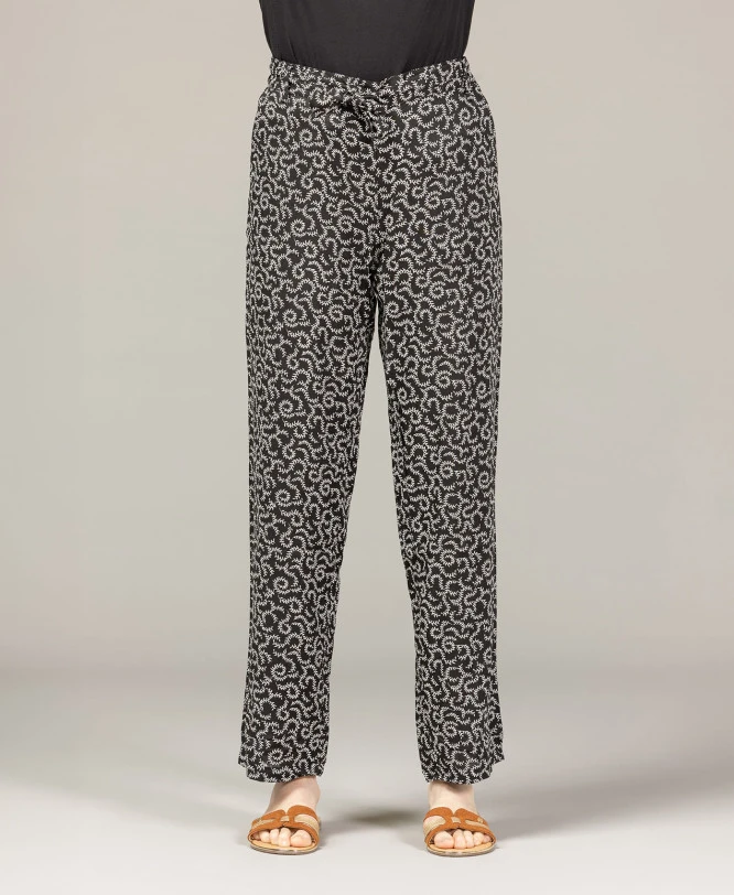 Pantalon Fluide Imprimé En Viscose 3 Pantalon Fluide Imprimé En Viscose