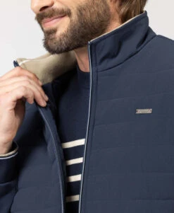 Veste Bleu Marine Bi-matière Homme -Terre De Marins prod 9995 veste ml indigo vasile 666x812 fc7ea0111e0b
