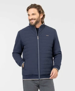 Veste Bleu Marine Bi-matière Homme -Terre De Marins prod 9997 veste ml indigo vasile 666x812 fc7ea0111e0b